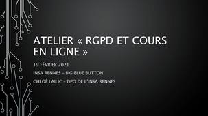 Atelier 'RGPD et cours en ligne'
